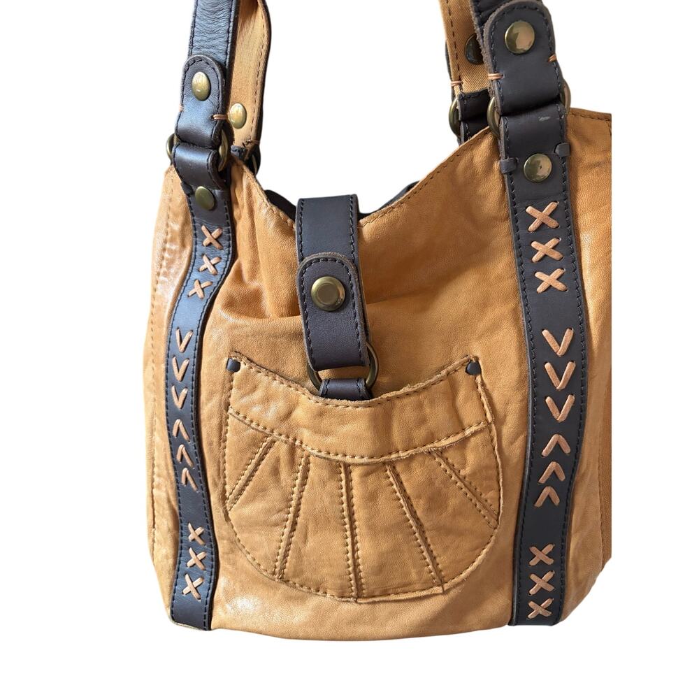 Vintage Lucky Brand Slouchy Boho Tote Bag #Earthbound #Buttery